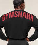 Gymshark Power Long Sleeve T-Shirt - Black/Conditioning Red - Unmatched Kicks - GYMSHARK