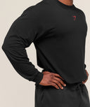 Gymshark Power Long Sleeve T-Shirt - Black/Conditioning Red - Unmatched Kicks - GYMSHARK