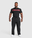 Gymshark Prime T-Shirt - Black/Vivid Red - Unmatched Kicks - GYMSHARK