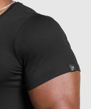 Gymshark Ribbed T-Shirt - Black - Unmatched Kicks - GYMSHARK