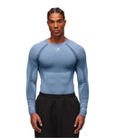 Gymshark Shadow Seamless Long Sleeve T-Shirt - Faded Blue - Unmatched Kicks - GYMSHARK