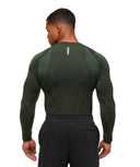 Gymshark Shadow Seamless Long Sleeve T-Shirt - Trail Green - Unmatched Kicks - GYMSHARK