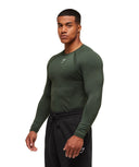 Gymshark Shadow Seamless Long Sleeve T-Shirt - Trail Green - Unmatched Kicks - GYMSHARK