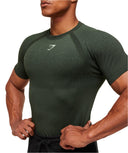 Gymshark Shadow Seamless T Shirt - Trail Green - Unmatched Kicks - GYMSHARK