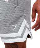 Gymshark Varsity Mesh Shorts - Denim Grey - Unmatched Kicks - GYMSHARK