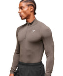 Gymshark Vital 1/4 Zip - Camo Brown/Linen Brown - Unmatched Kicks - GYMSHARK