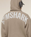 Gymshark x Saalt Studios Knitted Hoodie - Cement Brown/Oat White oversized fit Cement Brown/Oat White - Unmatched Kicks - GYMSHARK