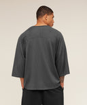Gymshark x Saalt Studios Seamless Jersey - GS Asphalt Grey/GS Pitch Grey oversized fit GS Asphalt Grey/GS Pitch Grey - Unmatched Kicks - GYMSHARK