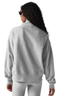 Hazy Mock Neck Pullover Athletic Heather Grey - Unmatched Kicks - ALO