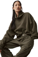 Hazy Mock Neck Pullover - Olive Tree - Unmatched Kicks - alo