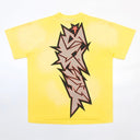 Hellstar Crack Print Tee Yellow - Unmatched Kicks - Hellstar