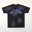 Hellstar Gel Sport Logo T-shirt Black/Blue - Unmatched Kicks - Hellstar