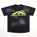 Hellstar Gel Sport Logo T-shirt Black/Yellow - Unmatched Kicks - Hellstar