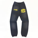 Hellstar No Guts No Glory Closed Elastic Bottom Sweatpants Midnight Dye Black - Unmatched Kicks - Hellstar