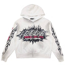 Hellstar Records Glitter Zip - Up White - Unmatched Kicks - Hellstar