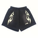 Hellstar Sports Flame Shorts Black - Unmatched Kicks - Hellstar