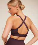 High Support Ruched Sports Bra Cherry Purpl - Unmatched Kicks - GYMSHARK