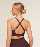 High Support Ruched Sports Bra Cherry Purpl - Unmatched Kicks - GYMSHARK
