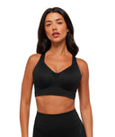 High Support V - Neck Sports Bra high support Black - Unmatched Kicks - GYMSHARK