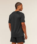 Hybrid Engineered Jacquard T-Shirt slim fit Black - Unmatched Kicks - GYMSHARK