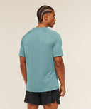 Hybrid Engineered Jacquard T-Shirt slim fit Storm Blue - Unmatched Kicks - GYMSHARK