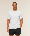 Hybrid Engineered Jacquard T-Shirt slim fit White - Unmatched Kicks - GYMSHARK
