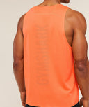 Hybrid Engineered Jacquard Tank slim fit Dayglow Peach - Unmatched Kicks - GYMSHARK