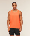 Hybrid Engineered Jacquard Tank slim fit Dayglow Peach - Unmatched Kicks - GYMSHARK