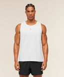Hybrid Engineered Jacquard Tank slim fit White - Unmatched Kicks - GYMSHARK