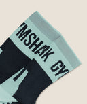 Hybrid Training Grip Socks Single Black/Pop Turquoise - Unmatched Kicks - GYMSHARK