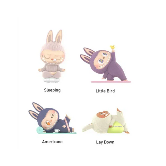 Pop Mart Labubu The Monsters Lazy Yoga Series Figures Sealed Case
