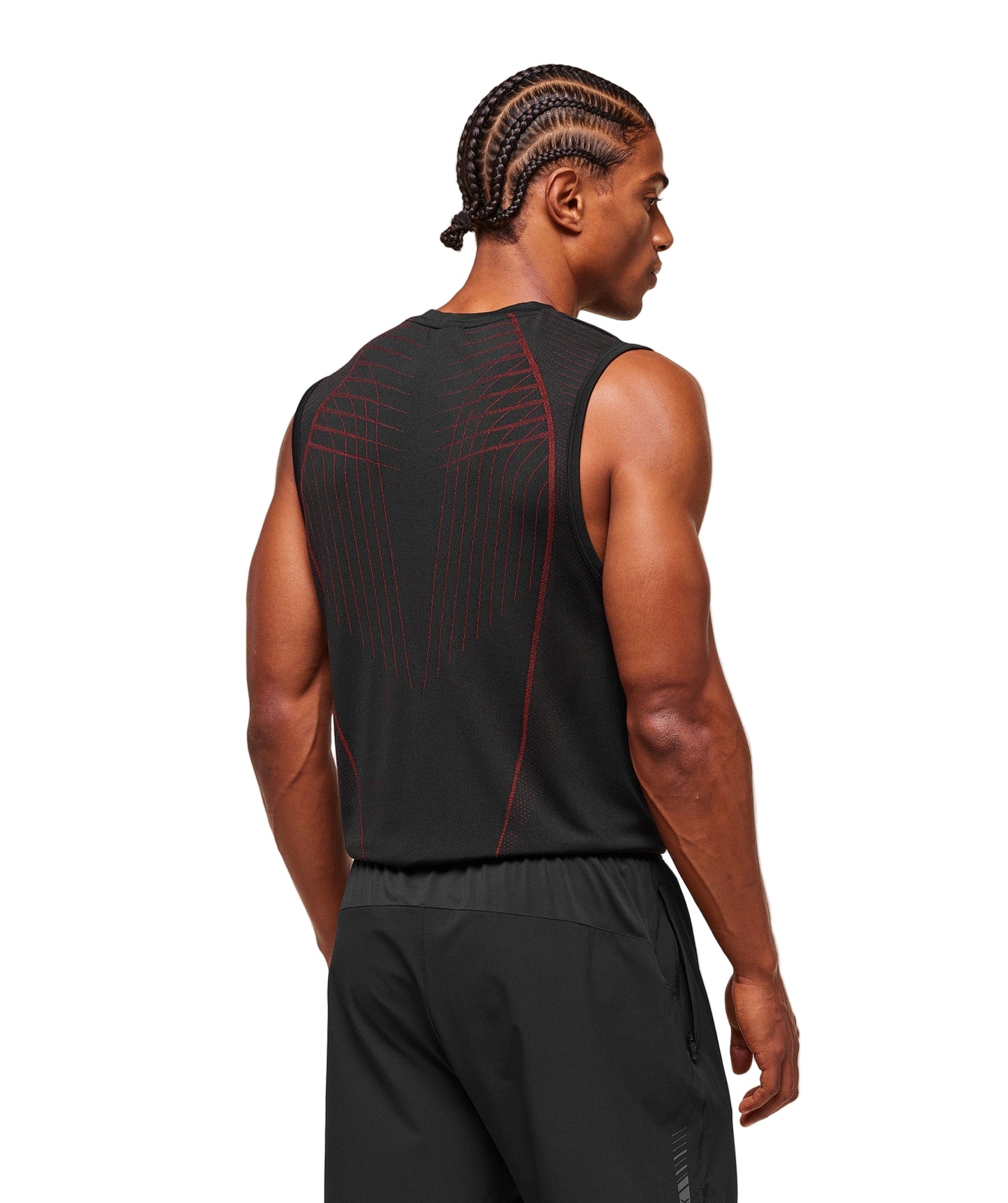 Gymshark Apex Seamless Tank - Black/Carmine Red