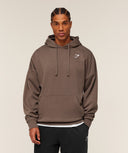 Crest Oversized Hoodie oversized fit Soft Brown