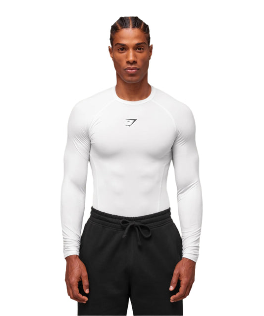 Gymshark Element Baselayer Long Sleeve T-Shirt - White