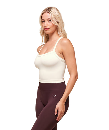 Everyday Seamless Ribbed Midi Top Soft White