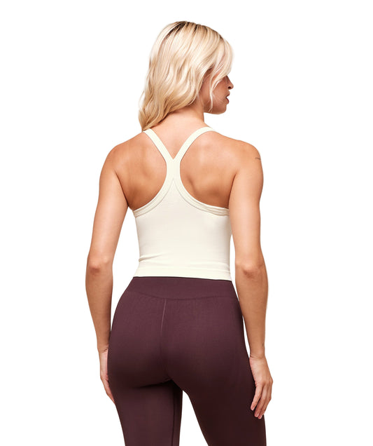 Everyday Seamless Ribbed Midi Top Soft White
