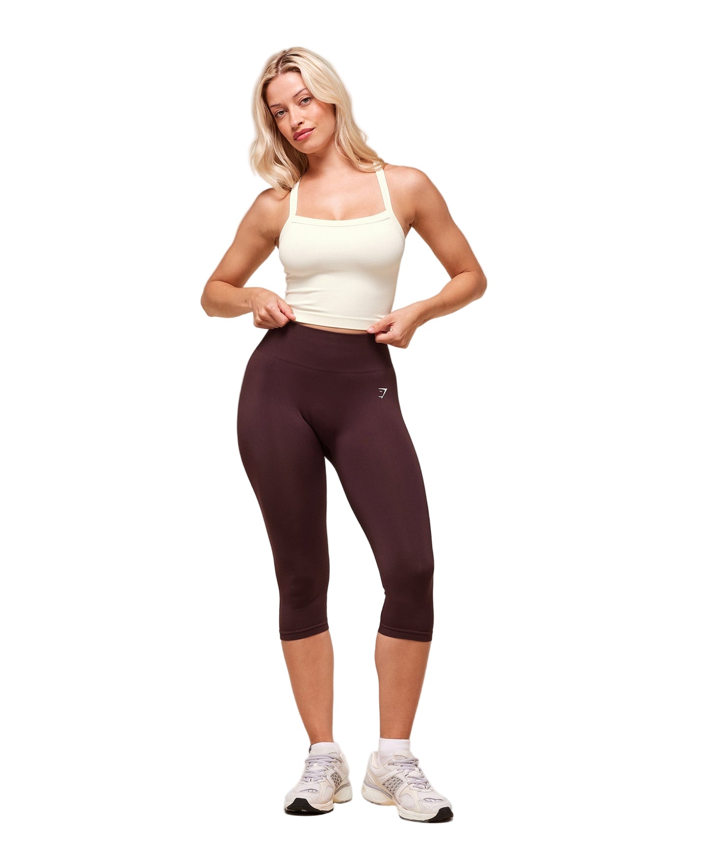 Everyday Seamless Ribbed Midi Top Soft White