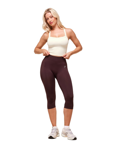 Everyday Seamless Ribbed Midi Top Soft White