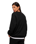 Collegiate Graphic Crew Neck Pullover oversized fit Black