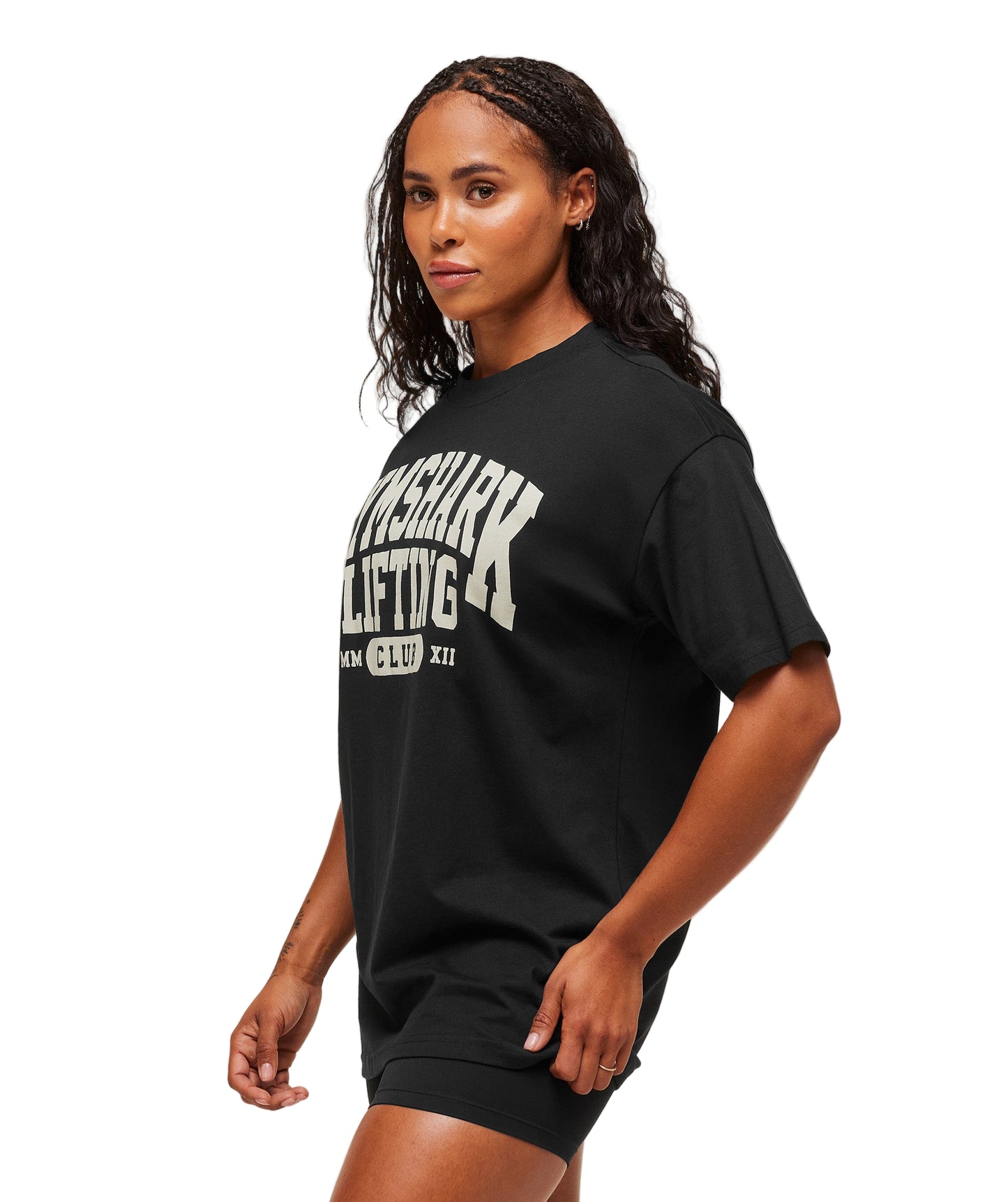 Lifting Club Graphic Oversized T-Shirt oversized fit Black/Soft White