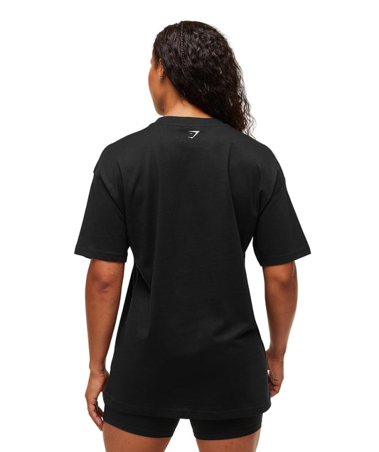 Lifting Club Graphic Oversized T-Shirt oversized fit Black/Soft White