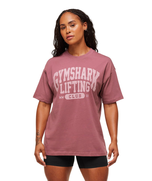 Lifting Club Graphic Oversized T-Shirt oversized fit Reset Pink