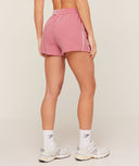 Gingham Shorts oversized fit Carmine Red/Soft White