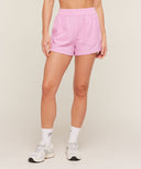 Gingham Shorts oversized fit Focus Pink/Soft White