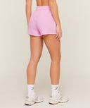 Gingham Shorts oversized fit Focus Pink/Soft White