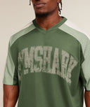 Collective Mesh Wordmark Jersey oversized fit Core Olive/Haze Green/Soft White