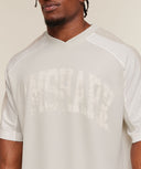Collective Mesh Wordmark Jersey oversized fit Tinted White/Soft White/Pebble Grey
