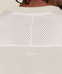 Collective Mesh Wordmark Jersey oversized fit Tinted White/Soft White/Pebble Grey