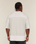 Collective Mesh Wordmark Jersey oversized fit Tinted White/Soft White/Pebble Grey