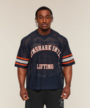 Collective Mesh Contrast Jersey oversized fit Heavy Blue